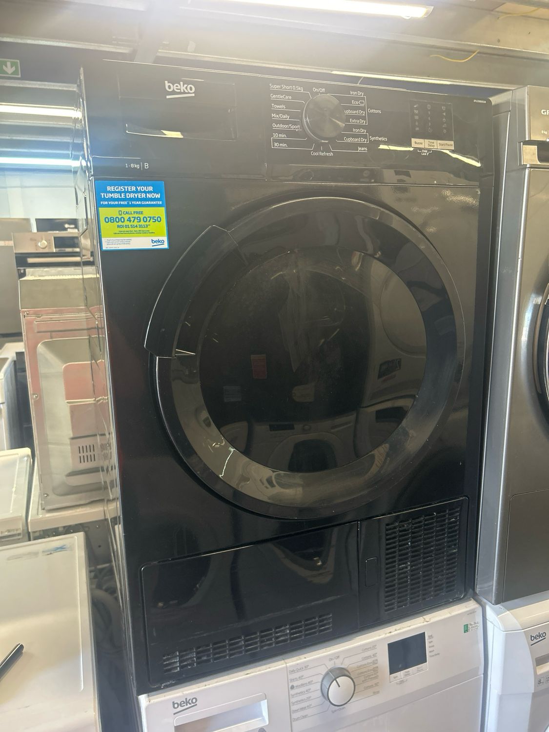 Beko DTLCE80051B 8kg Condenser Dryer Black