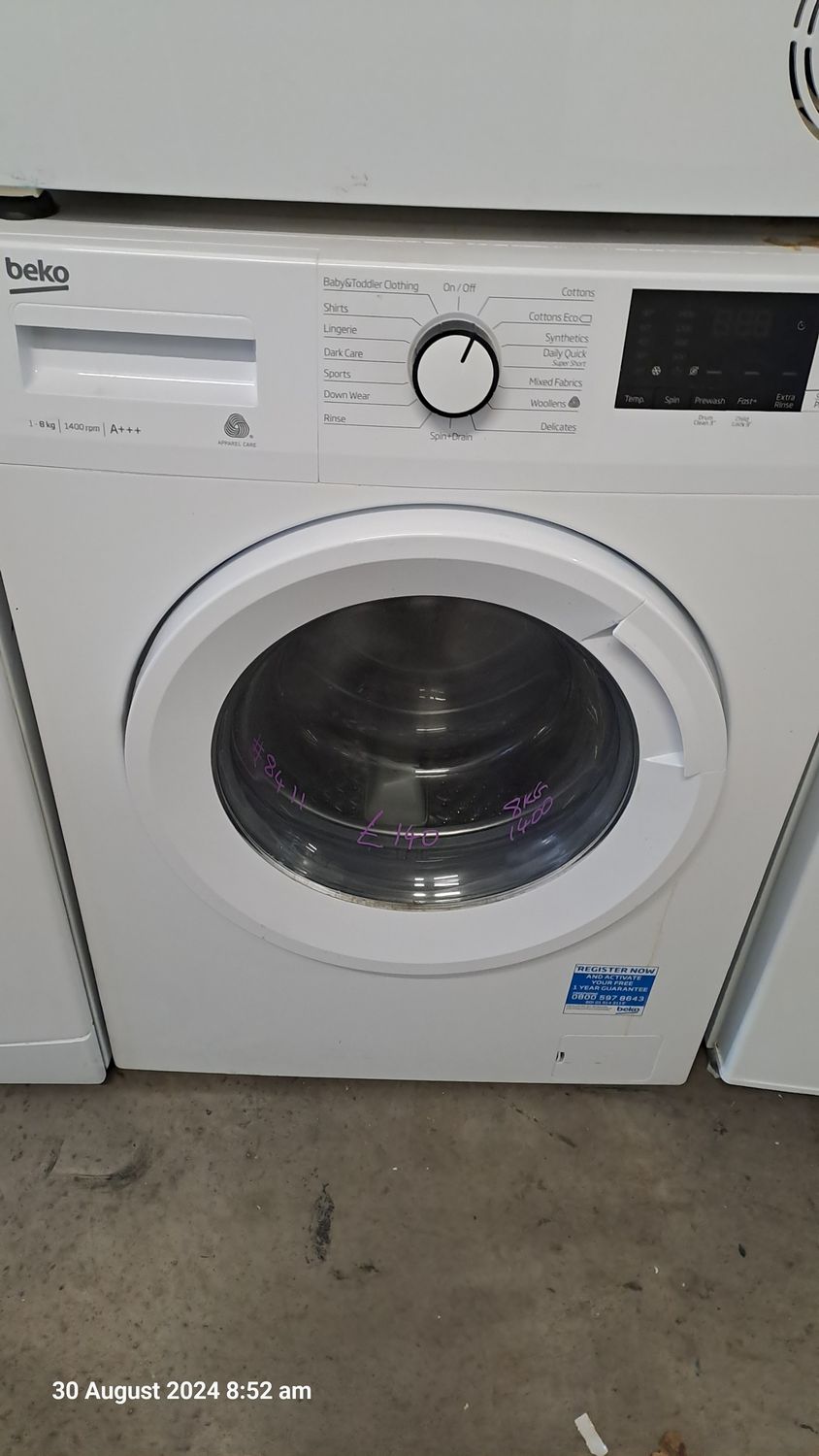 Beko WTB820E1W 8kg 1200 Spin Washing Machine White Refurbished