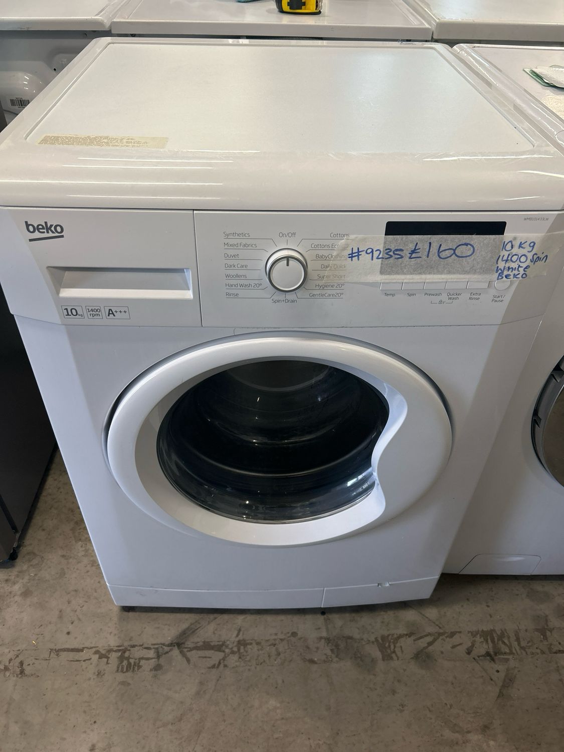 Beko WMB101433LW 10kg Load 1400 Spin Washing Machine White Refurbished