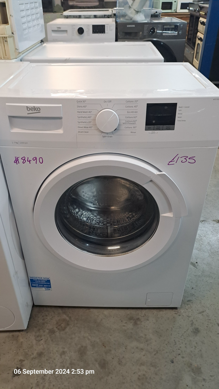 Beko WTL72051W 7kg Load 1200 Spin Washing Machine White Refurbished 