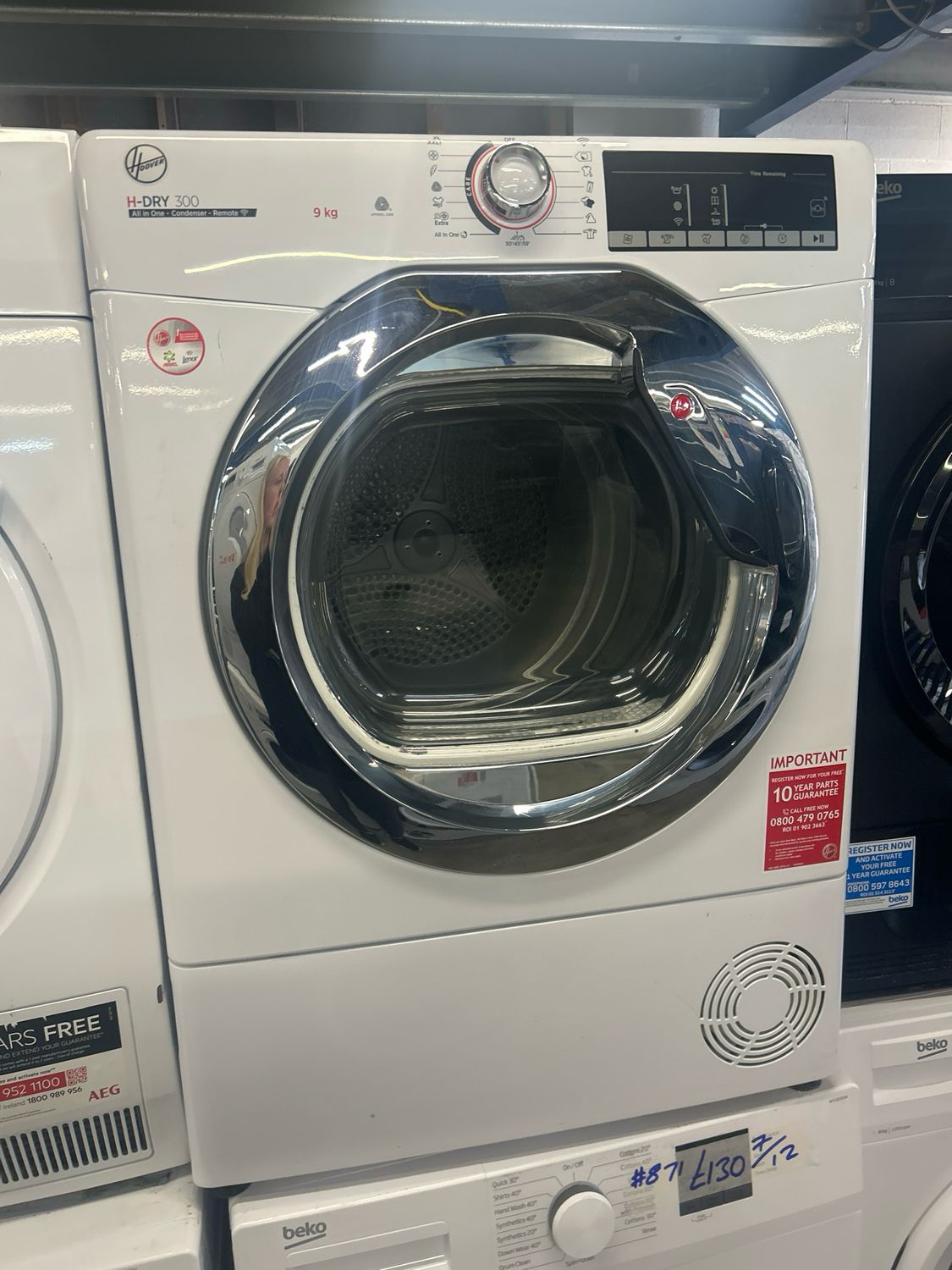 Hoover HLEC9TCG 9kg Condenser Dryer White