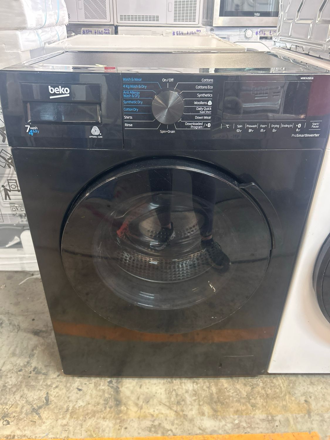 Beko WDB7426R1B 7kg+4kg 1400rpm Washer Dryer Black
