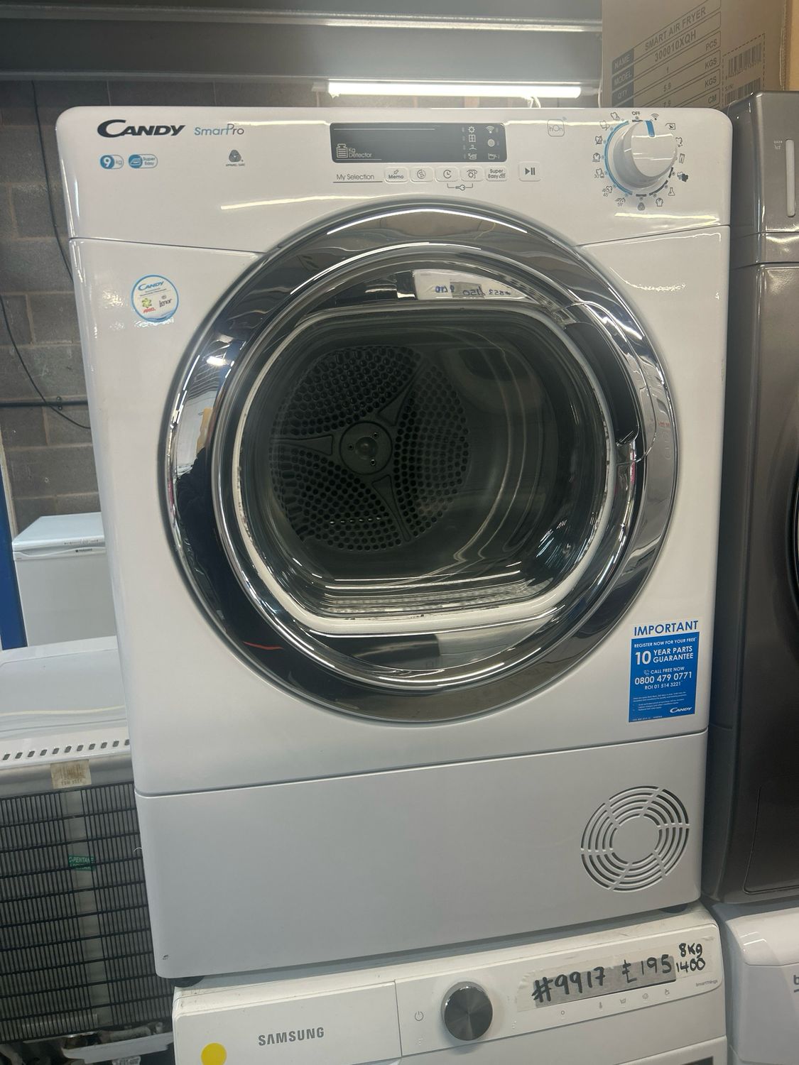 Candy CSOEC9DCG-80 9kg Condenser Dryer White