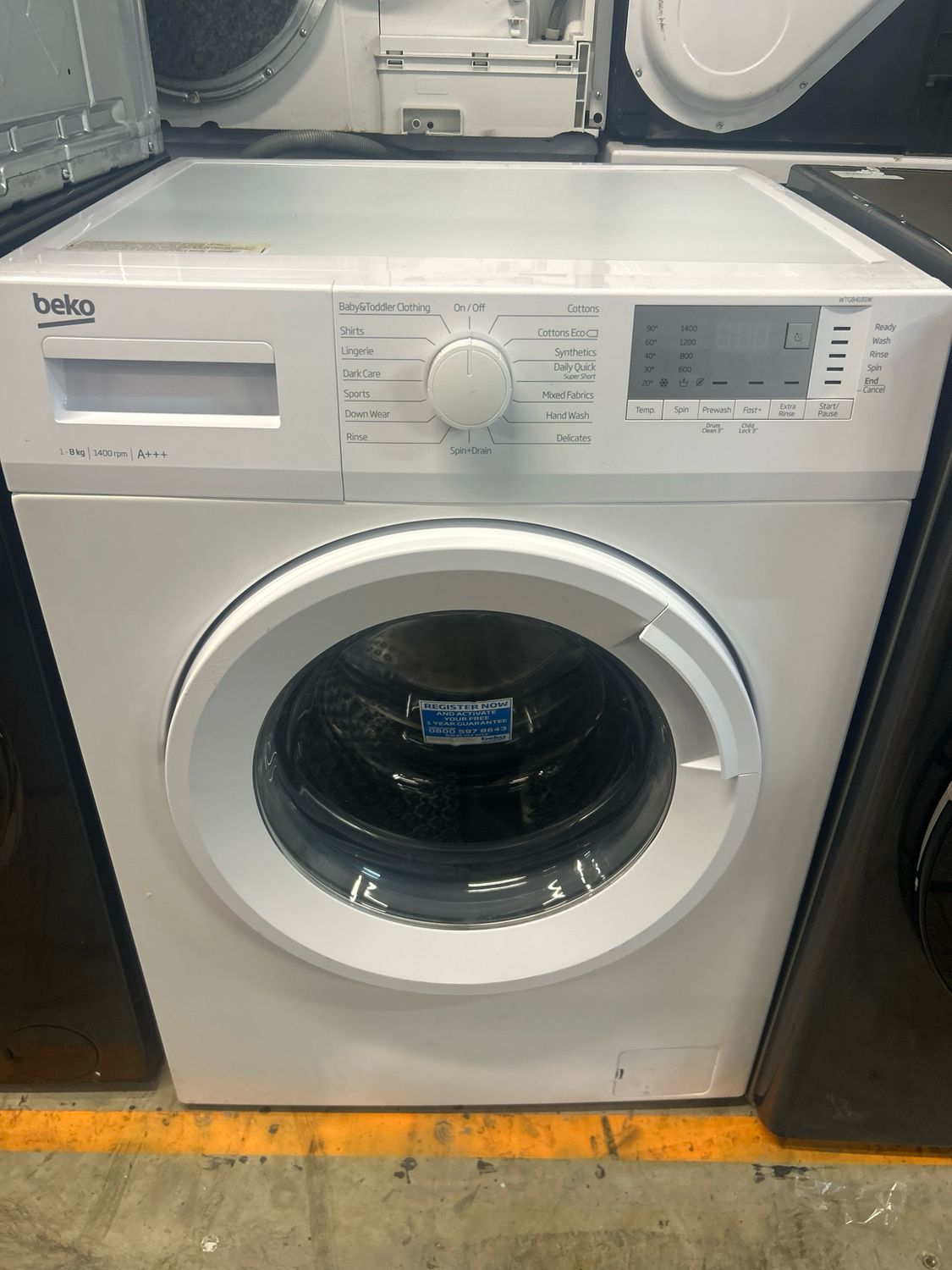 Beko WTG841B2W 8kg 1400rpm Washing Machine White