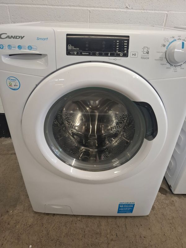 Candy CS149TE-80 9kg Load 1400 Spin Washing Machine White Refurbished 