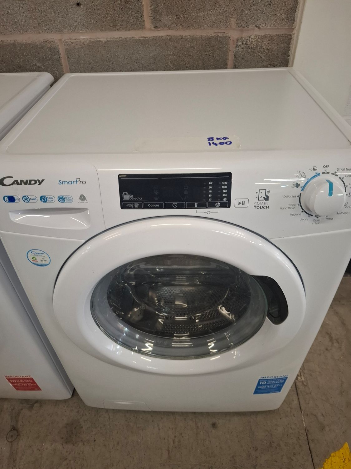 Candy CS148TE-80 8kg Load 1400 Spin Washing Machine White Refurbished 
