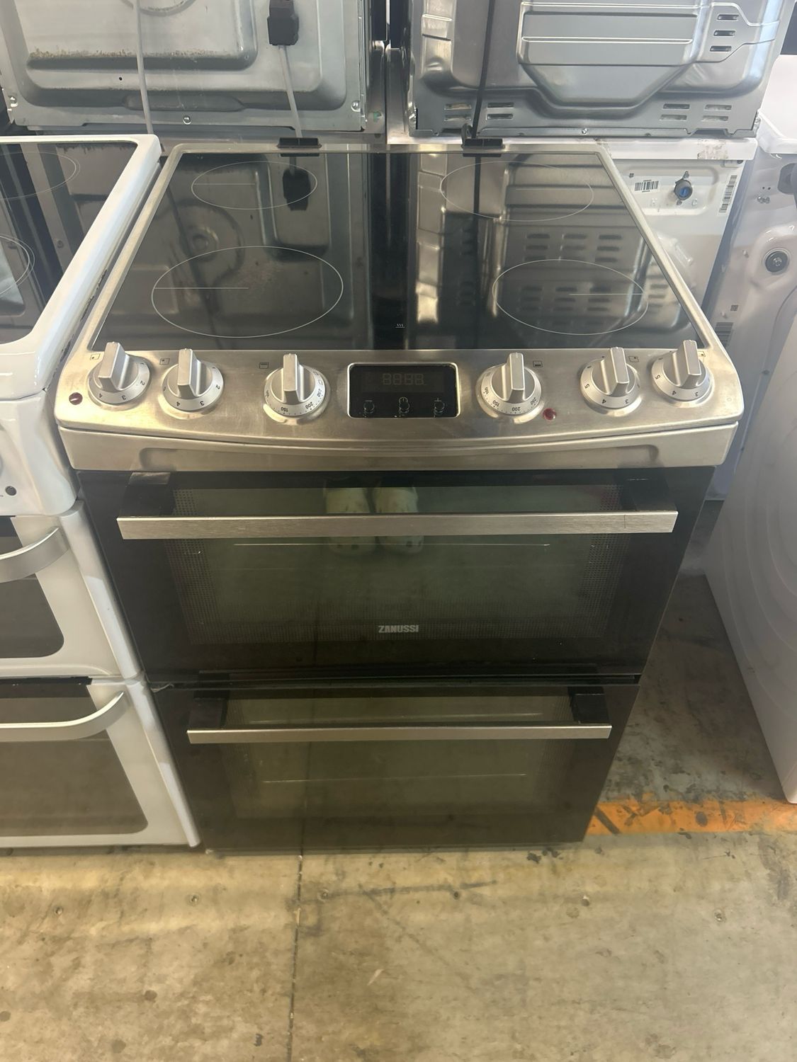 Zanussi ZCV66370XA 60cm Electric cooker Double Oven Silver