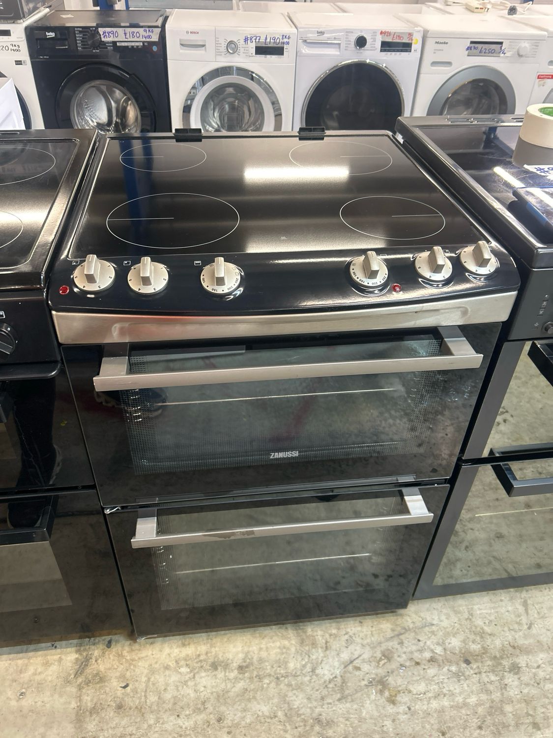 Zanussi ZCV66060XE 60cm Electric cooker Double Oven Black