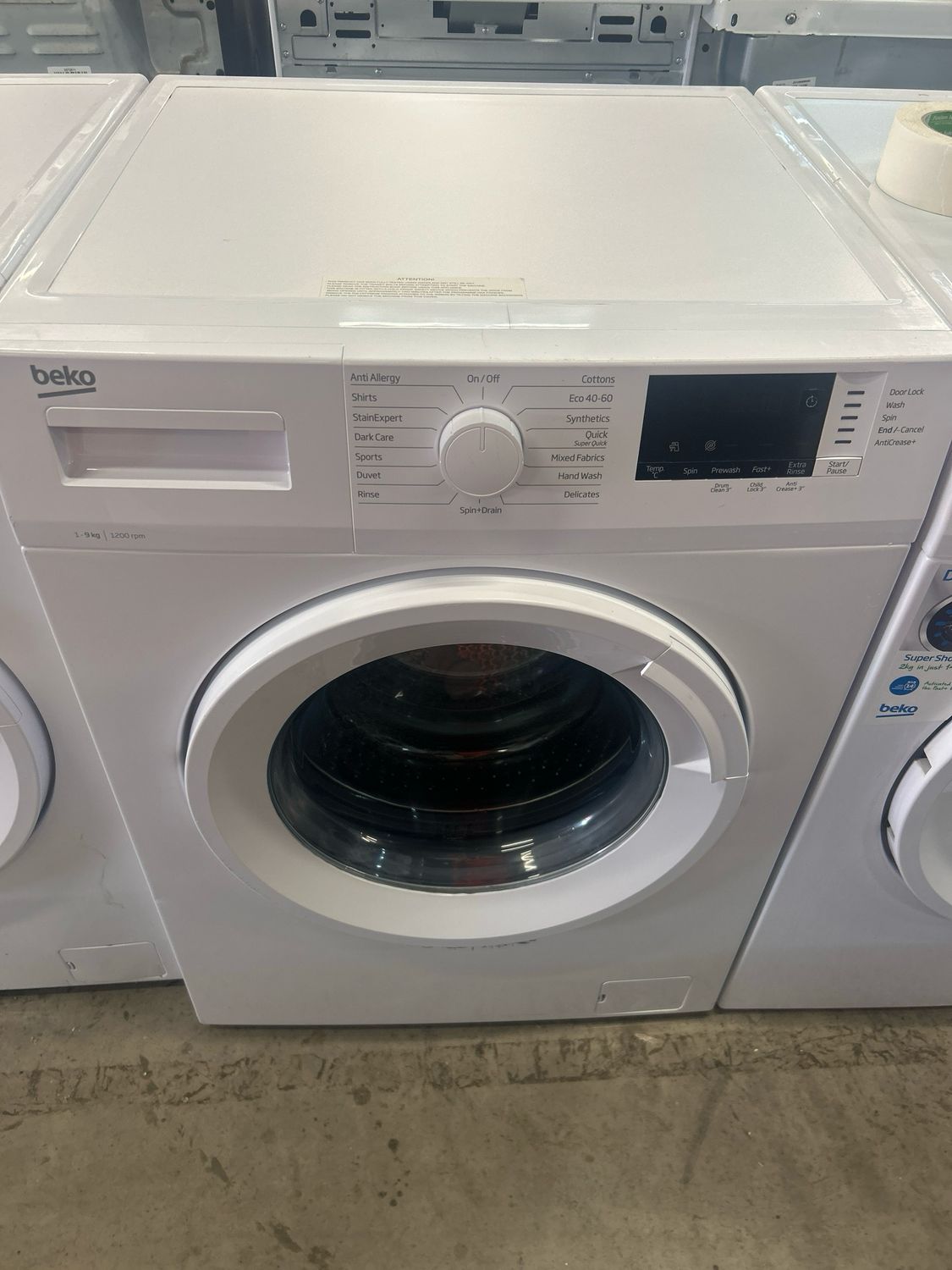 Beko WTK92151W 9kg 1400rpm Washing Machine White