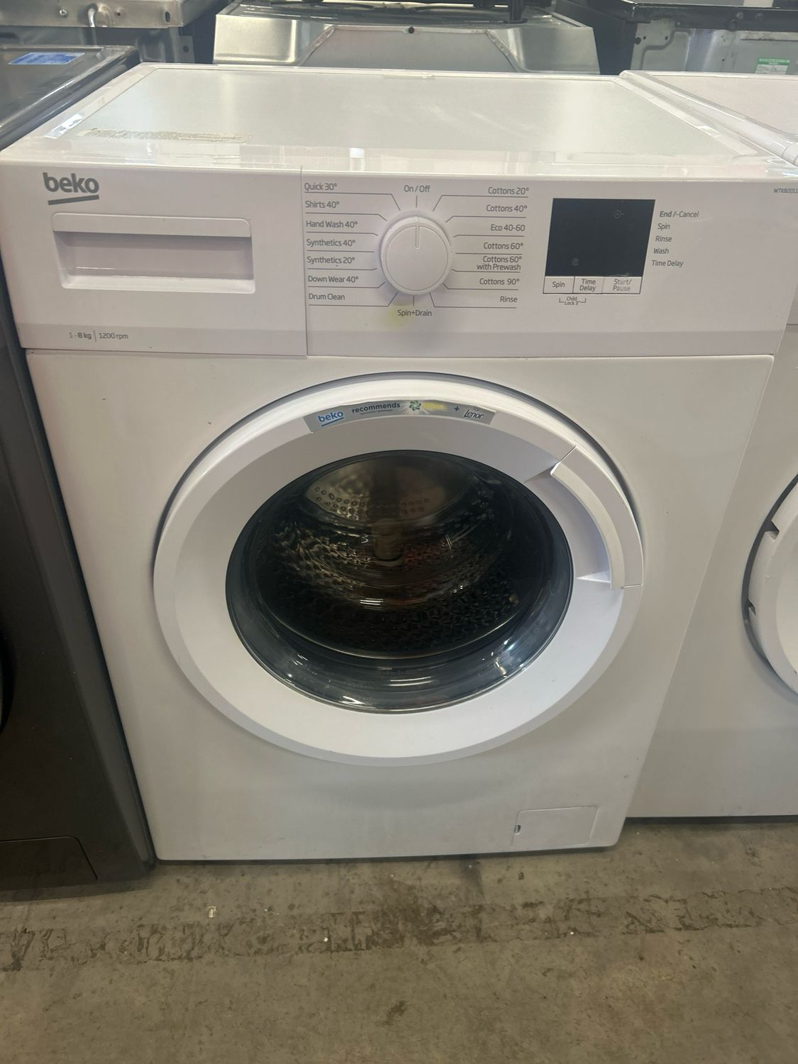 Beko WTK82011W 8kg 1200rpm Washing Machine White