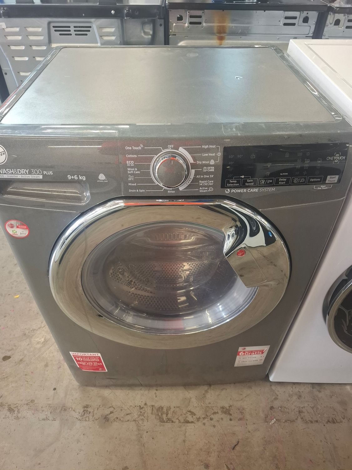 Hoover H-Wash&amp;Dry300 9kg/6kg Load 1600 Spin Washer Dryer Graphite Grey
