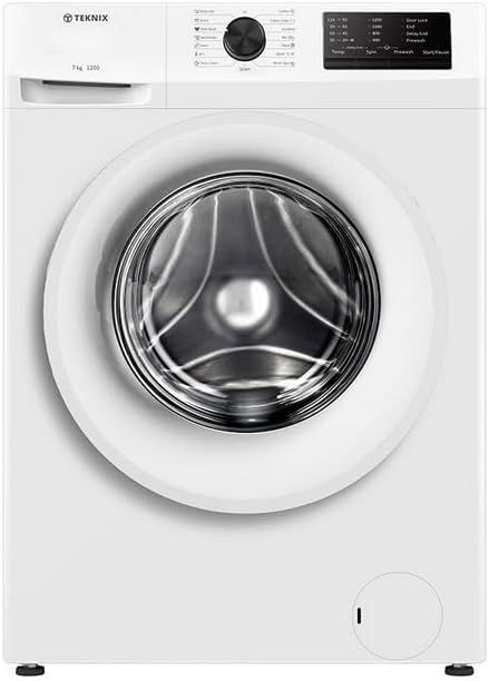 #Teknix TKW7122HW 7KG 1200rpm Washing Machine White Brand New - Slim Depth D46cm