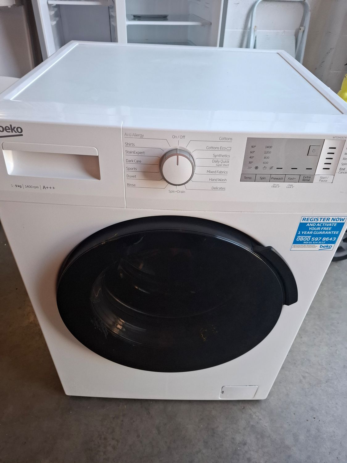 Beko WTG941B2W 9kg 1400rpm Washing Machine White