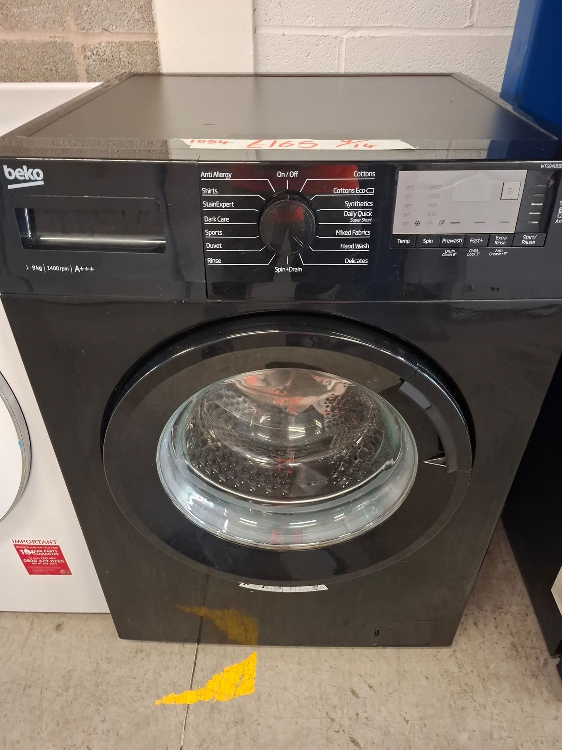 Beko WTG941B1B 9kg 1400rpm Washing Machine Black