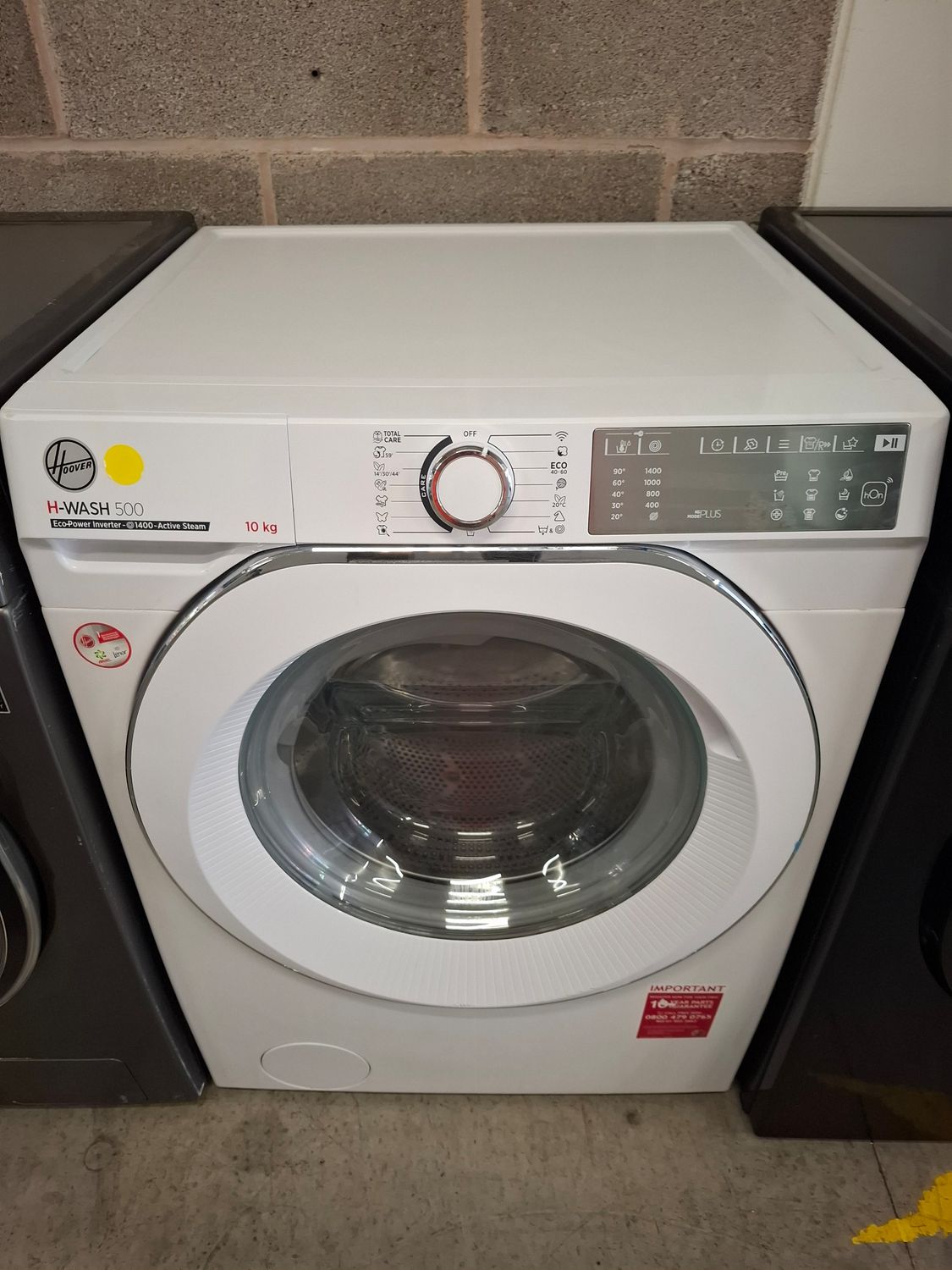 Hoover HWB410 10kg 1400rpm Washing Machine Steam Washer White