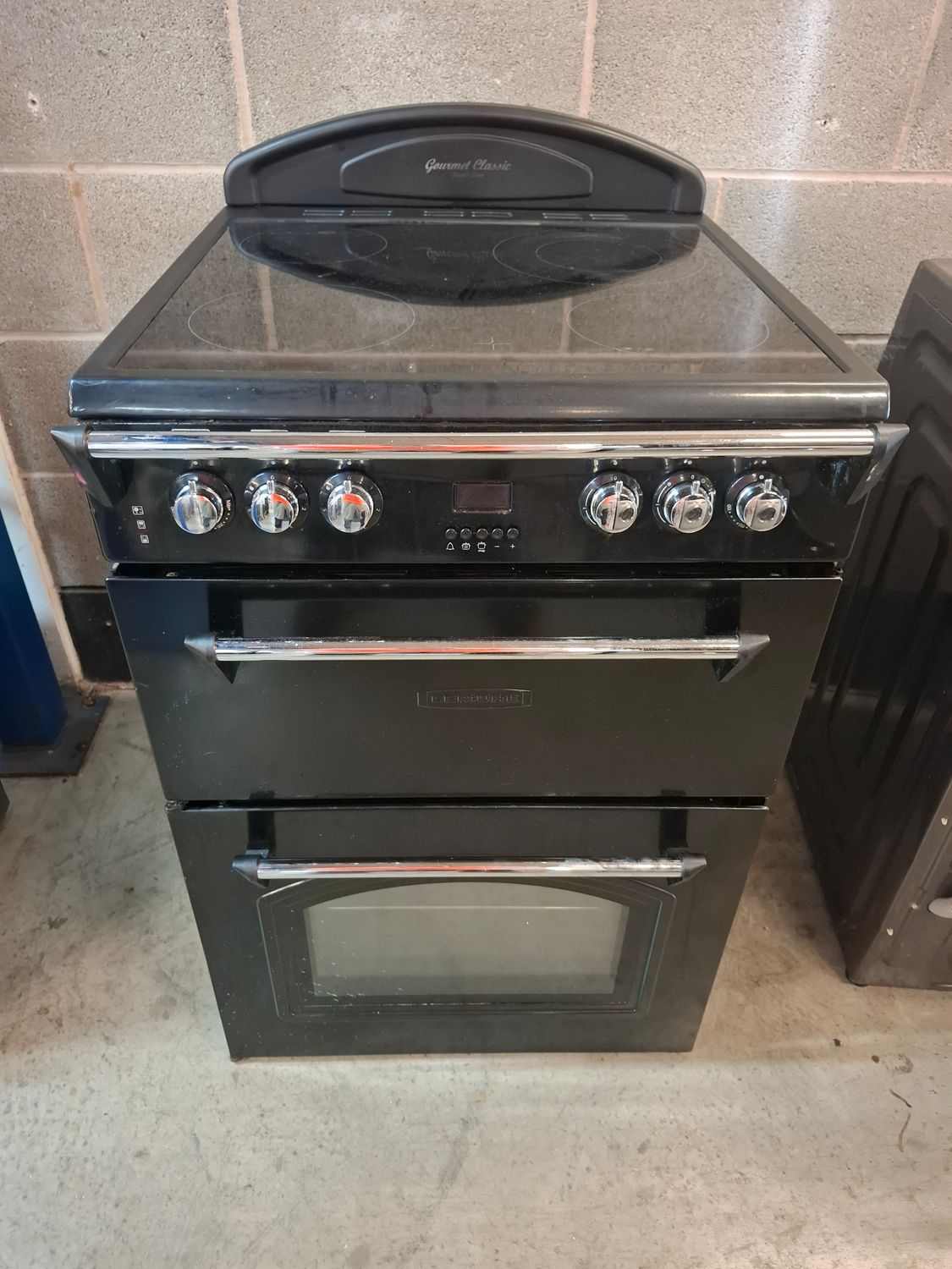 Leisure Gourmet 60cm Cooker Electric Ceramic Hobs - Double Oven - Black