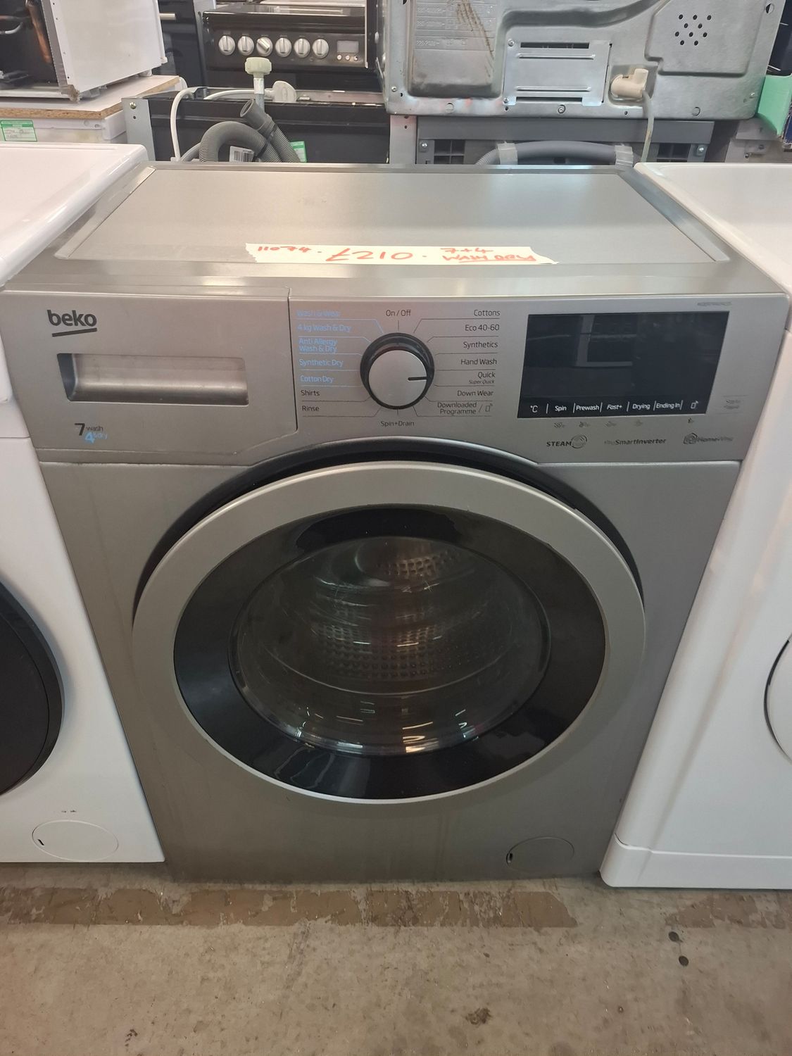 Beko WDER7440421S 7kg/4kg 1400 Washer/Dryer Silver Refurbished
