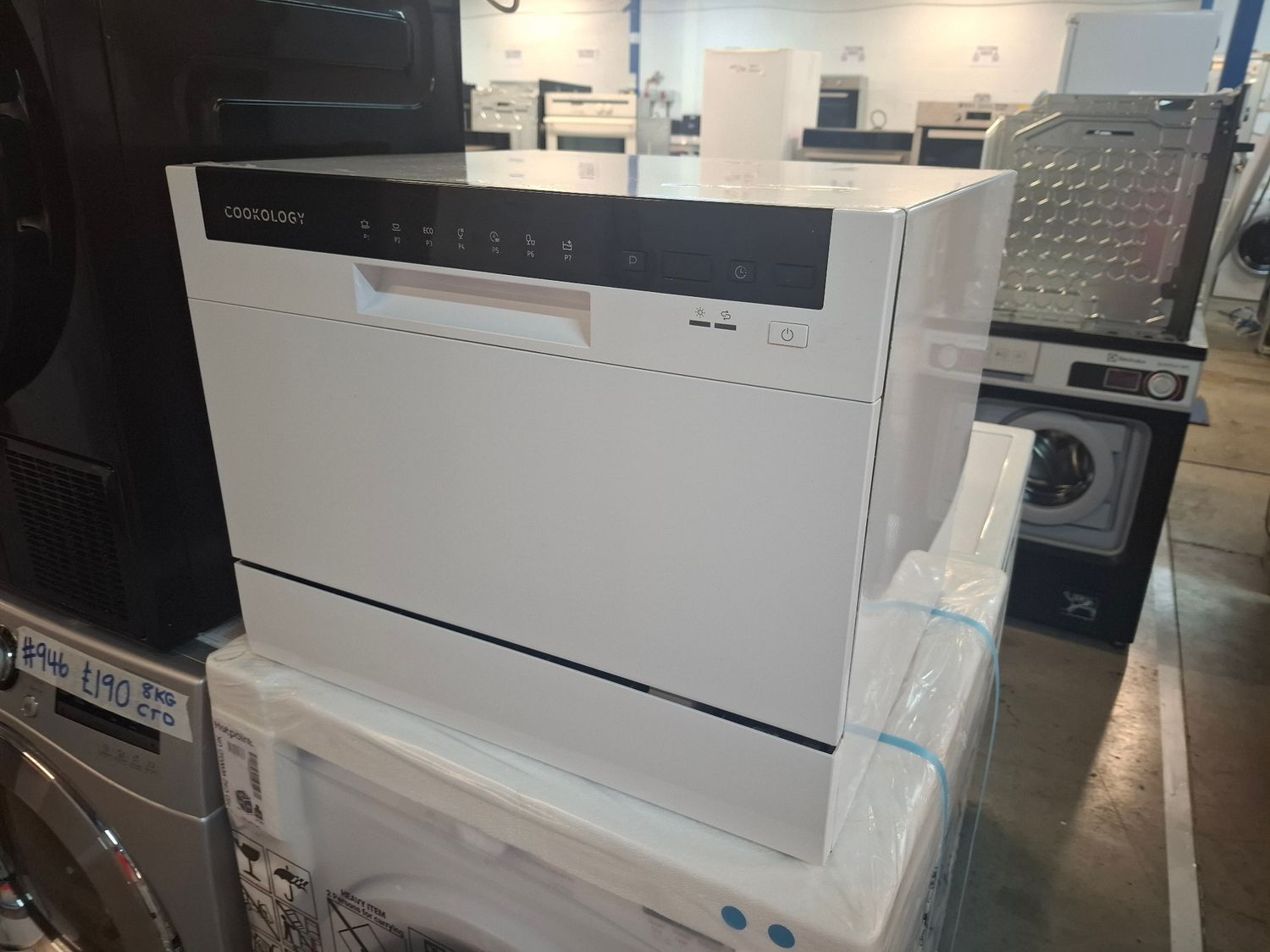 Cookology Table Top Dishwasher White H43cm W55cm D50cm