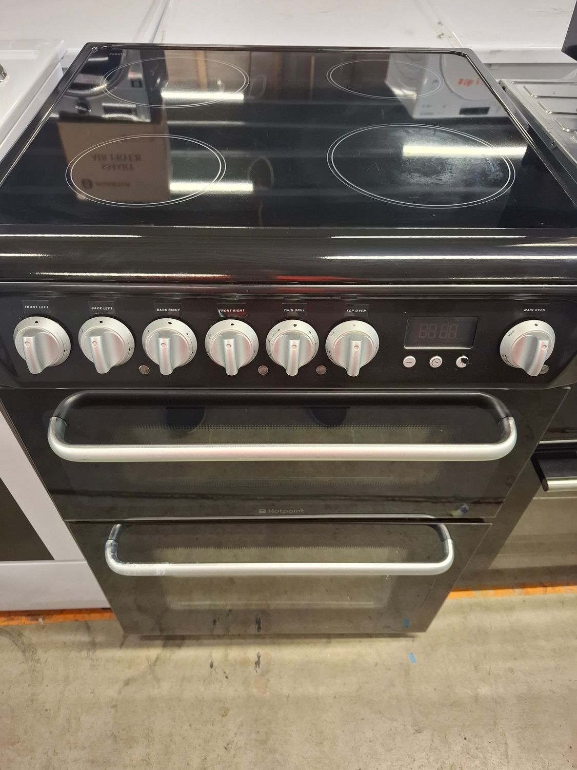 Hotpoint HARE60K 60cm Electric Cooker with Ceramic Hob Black