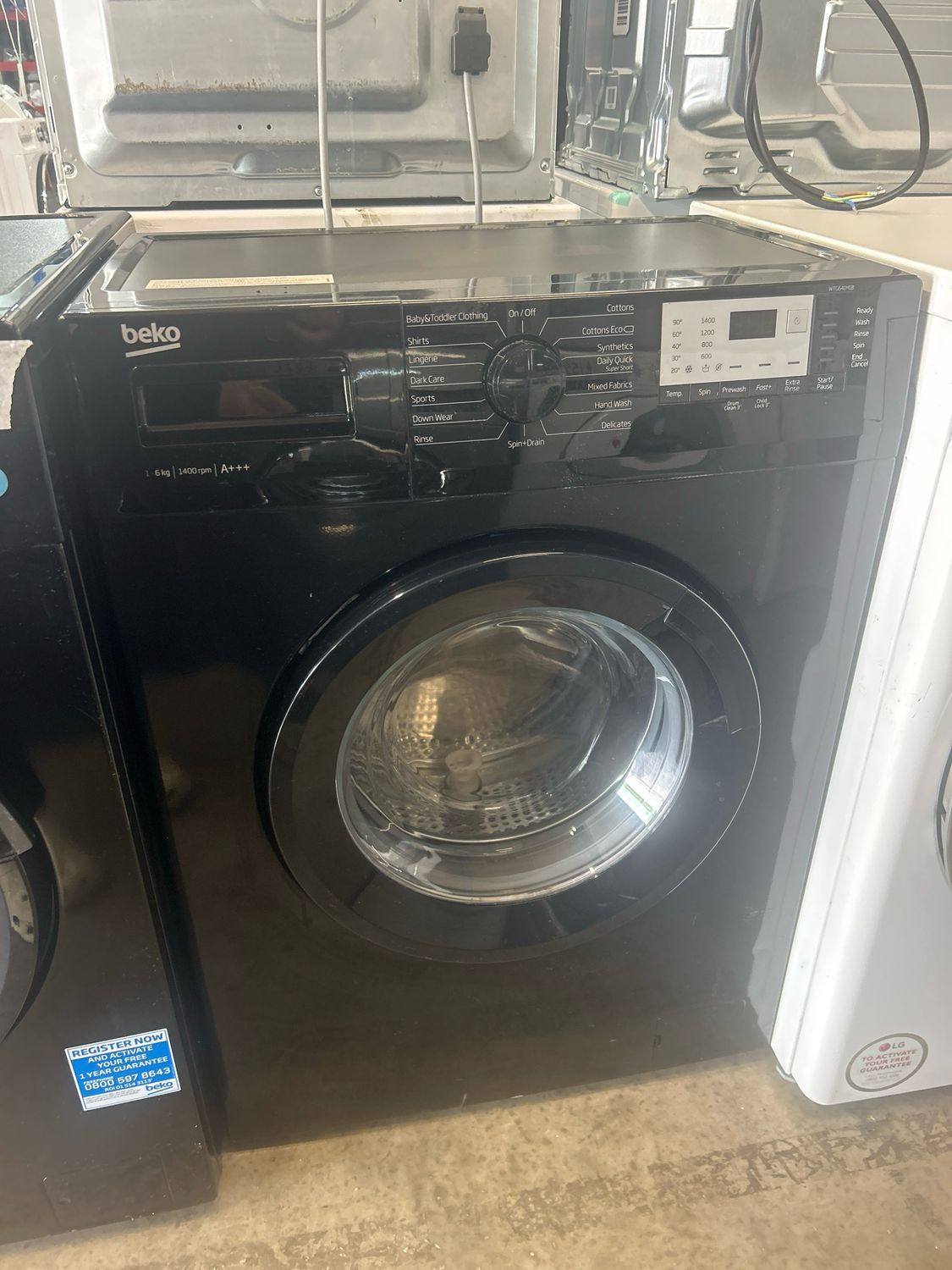 Beko WTG641M1B 6kg 1400rpm Washing Machine Slim Depth Black