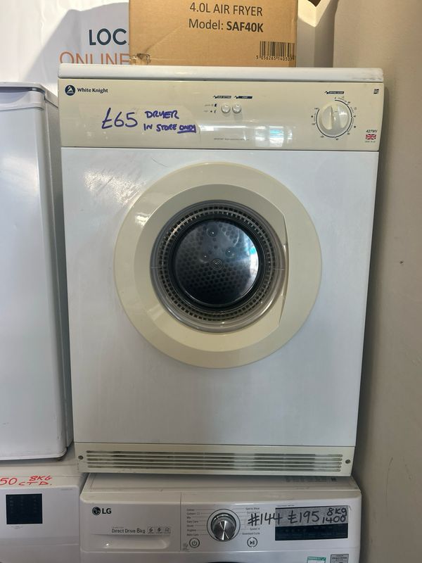 White Knight C427WV 6KG Vented Tumble Dryer White