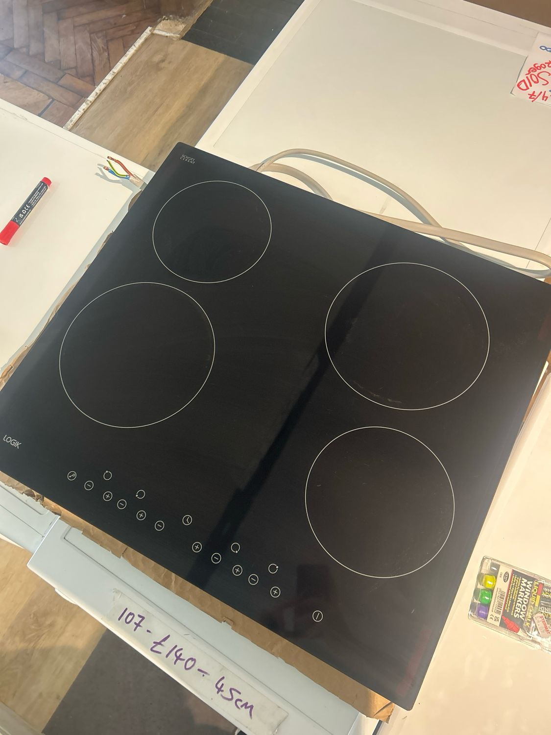 Logik LCHOBTC16 60cm 4 Zone Ceramic Hob