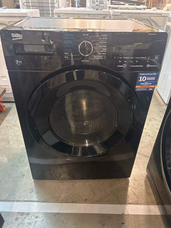 Beko WDER7440421B Wash/7kg - Dry/4kg 1400rpm Black