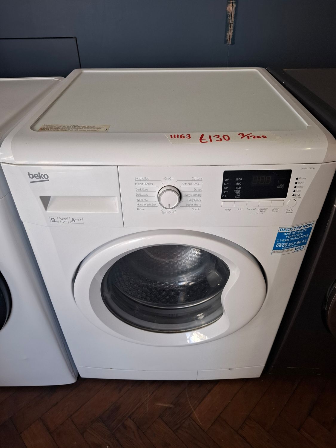 Beko WMB91233 9kg 1200rpm Washing Machine White
