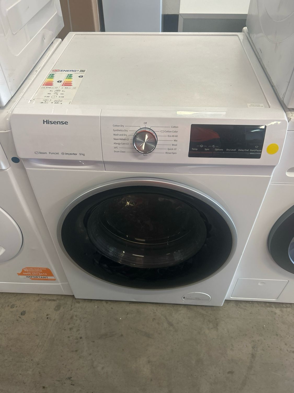 Hisense WDQY9014EVJM Washer Dryer 9KG+6KG 1400rpm White