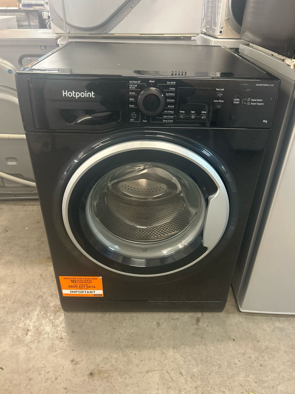 Hotpoint NSWM945CBS 9kg 1400rpm Washing Machine Black