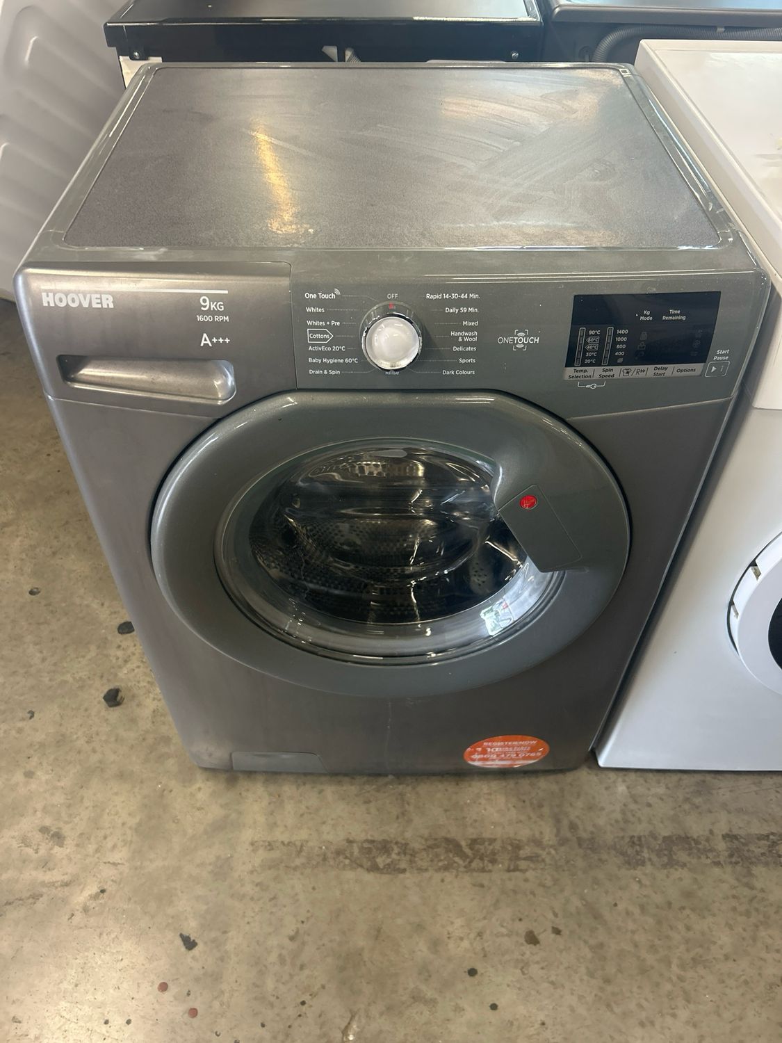 Hoover 9KG 1600rpm Washing Machine Grey
