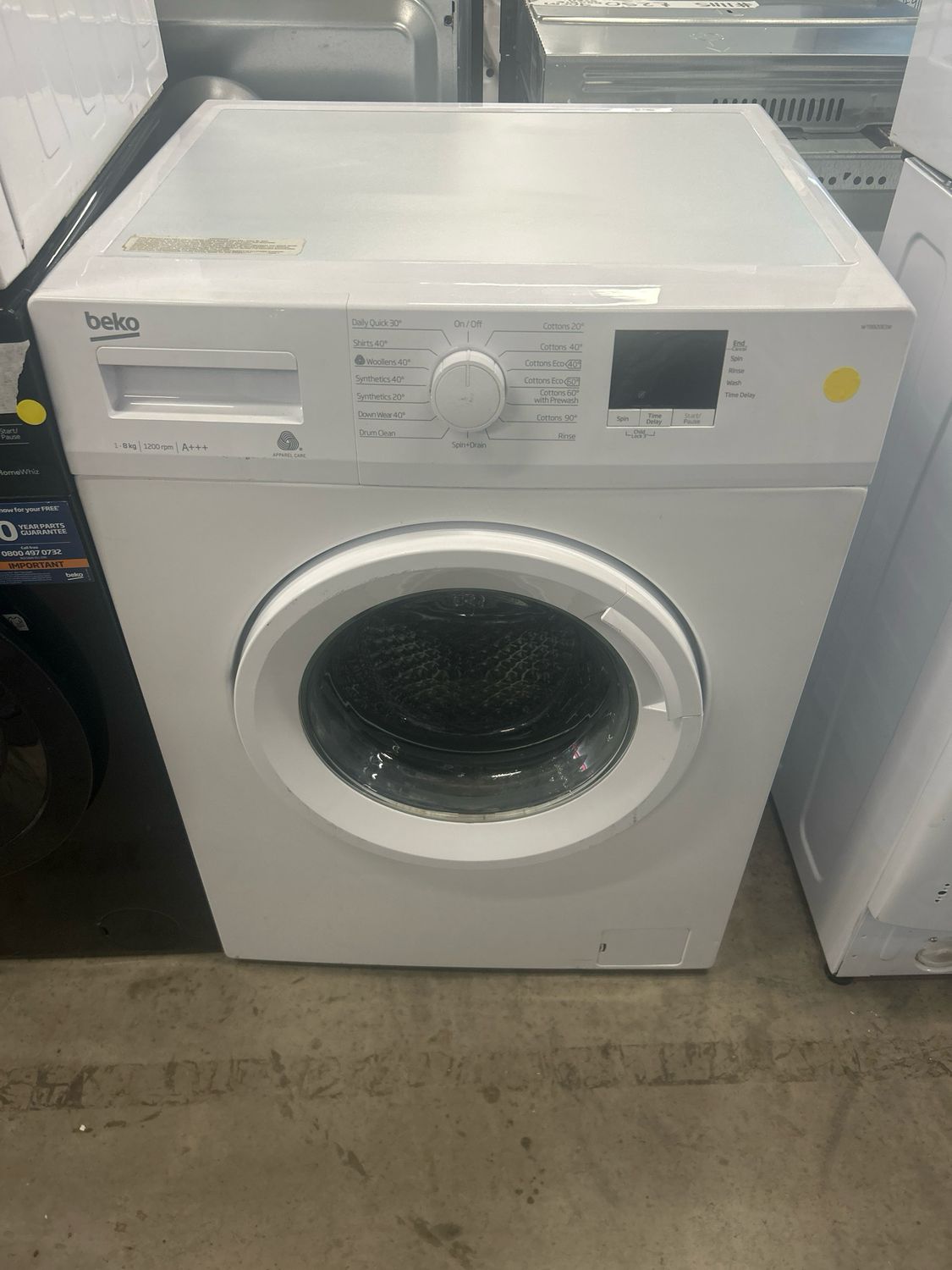Beko WTB820E1W 8kg 1200rpm Washing Machine White
