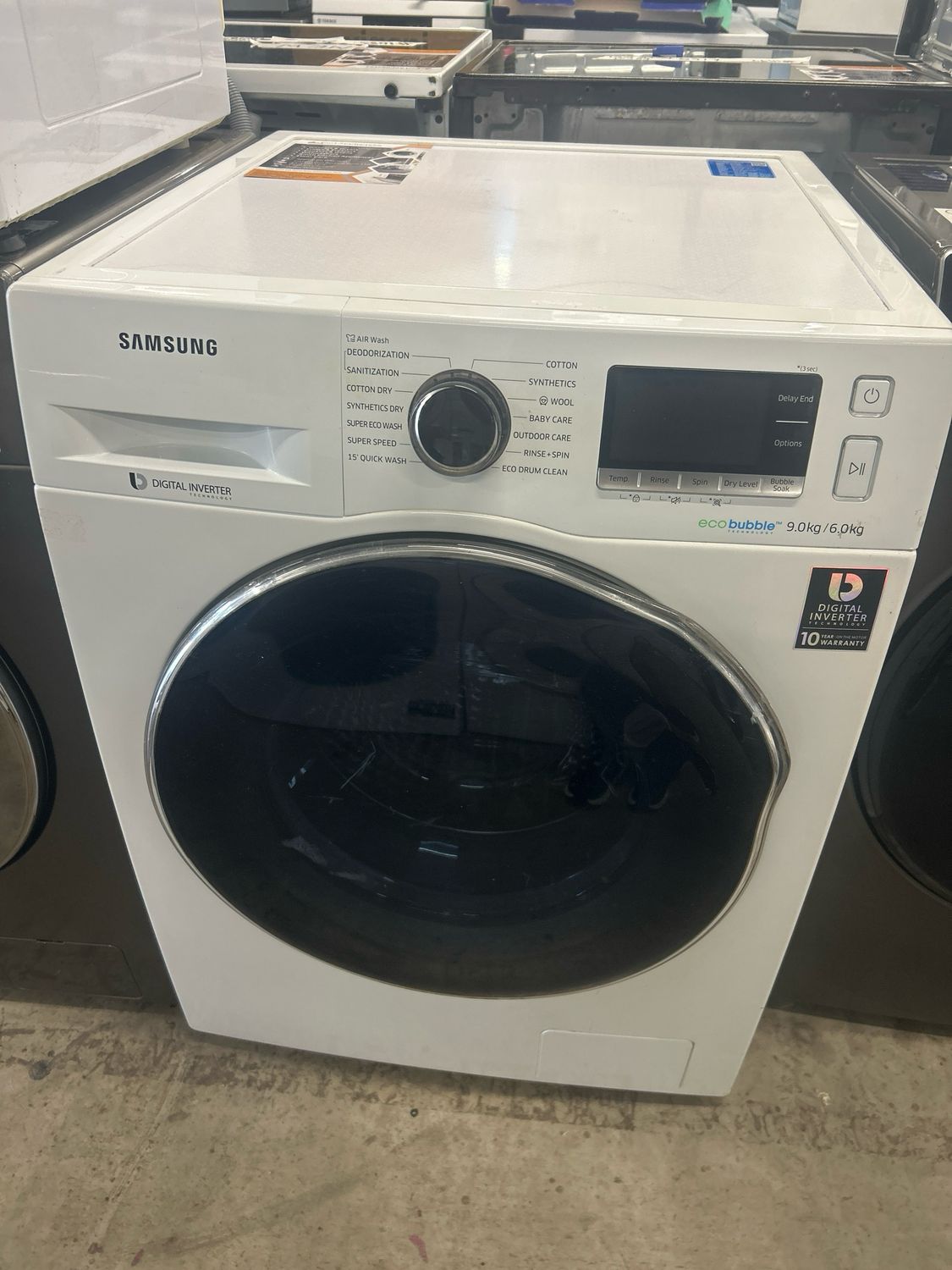 Samsung WD90J6A10 1400rpm 9kg/6kg Washer/dryer White