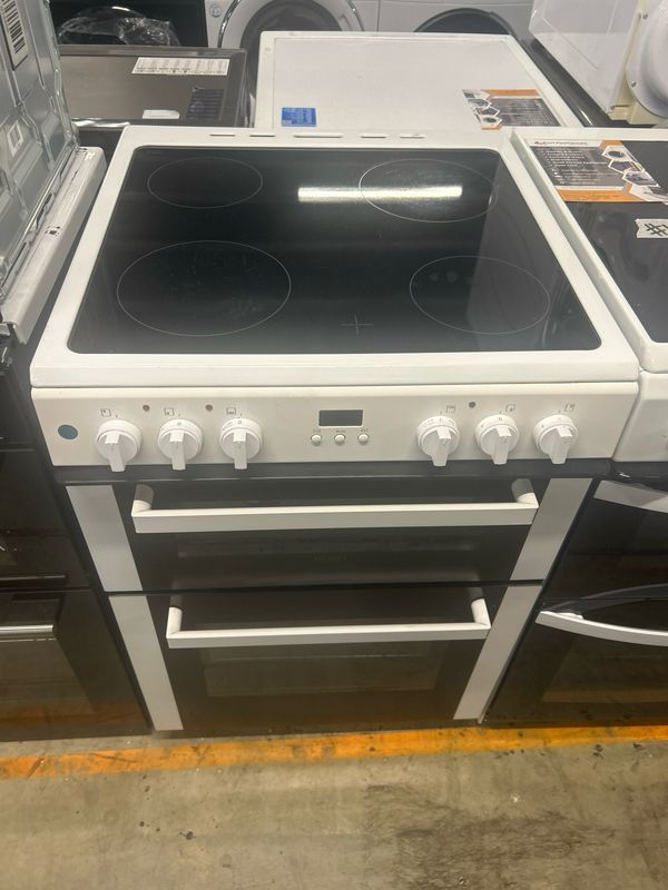 Bush BDBL60 60cm Electric Cooker Double Oven White