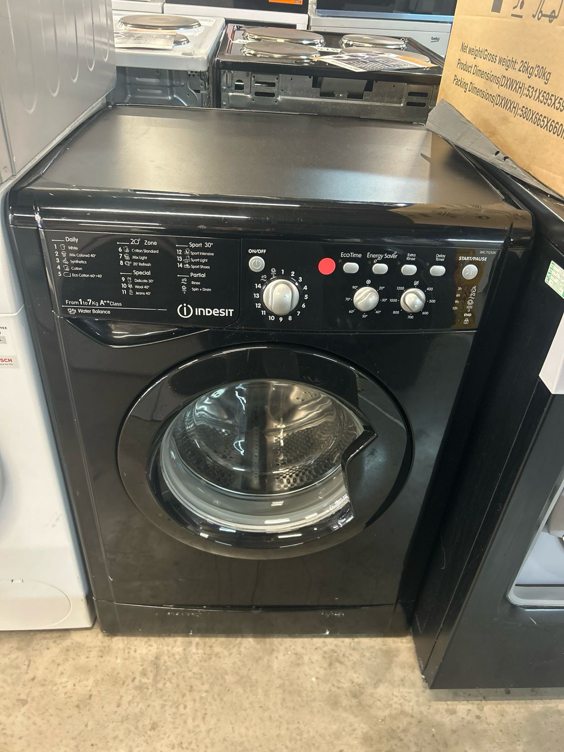 Indesit IWC71252K 7kg 1200rpm Washing Machine Black
