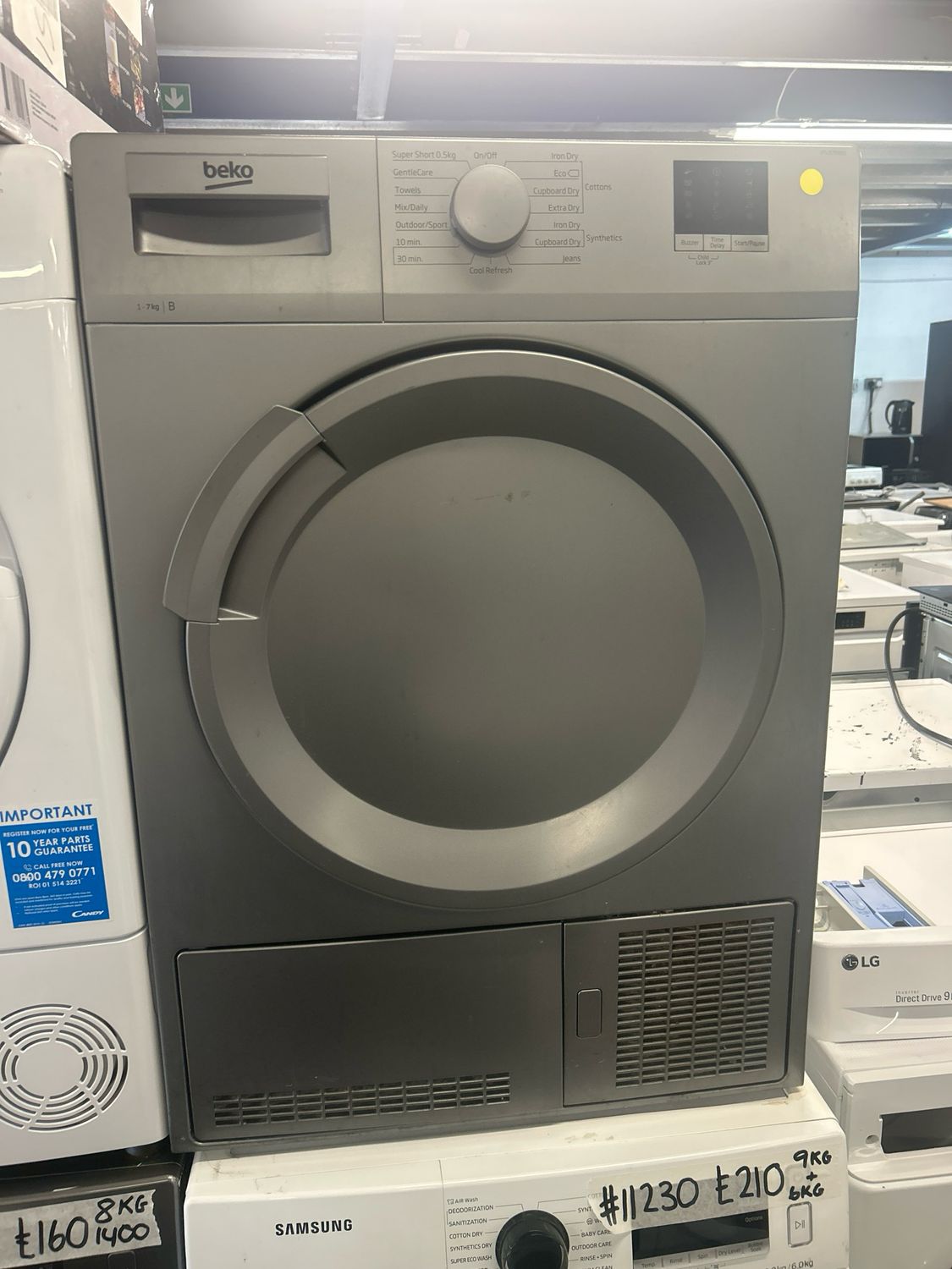 Beko DTLCE70051S 7Kg Condenser Dryer Silver