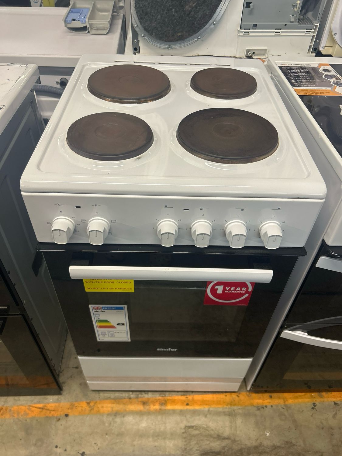Simfer SIM50EW 50cm Electric cooker Solid Hobs White