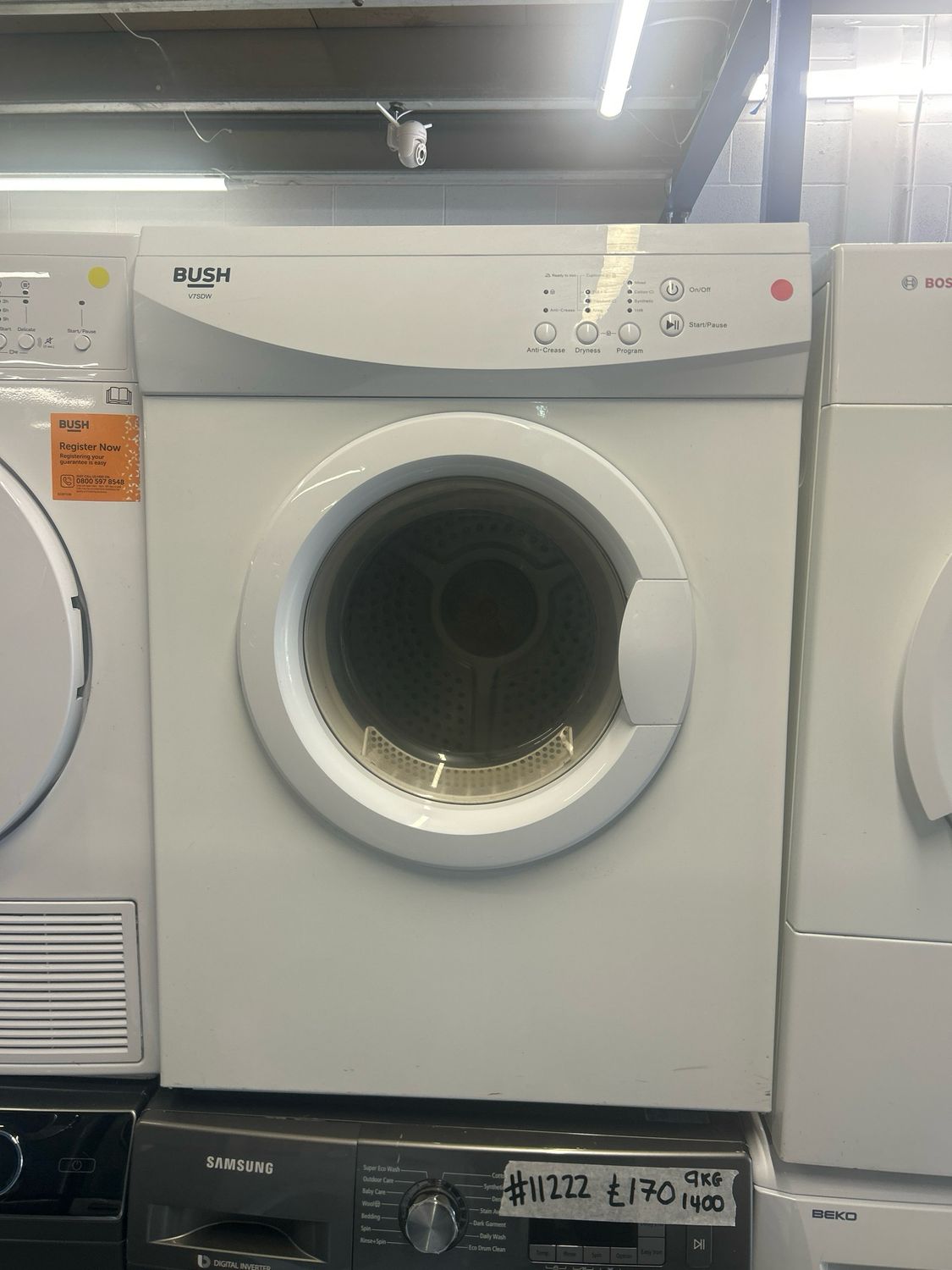 Bush V7SDW 7kg Vented Tumble Dryer White