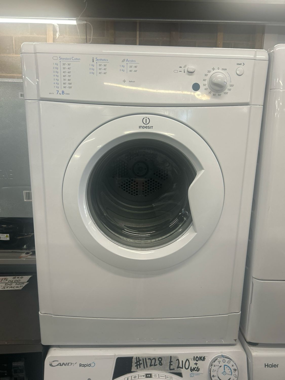 Indesit IDV75 7kg Vented Dryer White