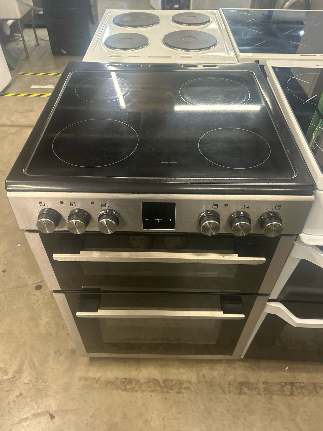 Kenwood KDC66SS19 60cm Electric Cooker Double Oven Ceramic Hob Silver