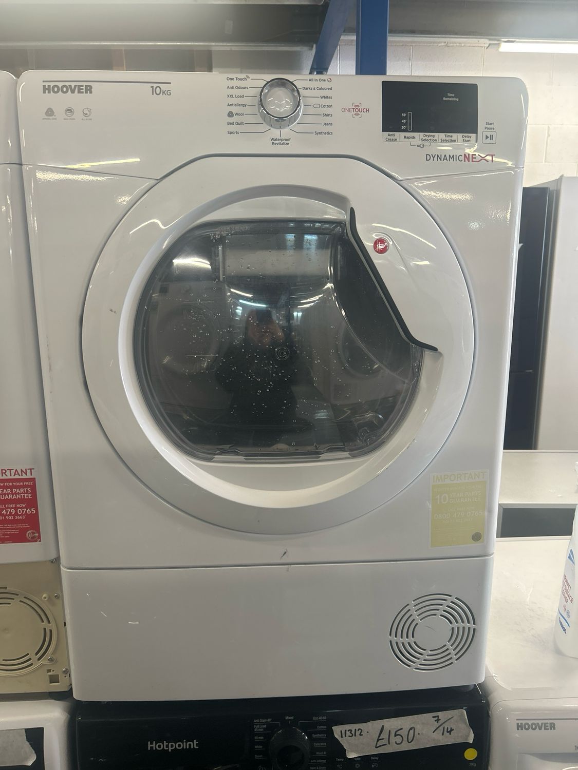 Hoover DXC10DE 10kg Condenser Tumble Dryer White