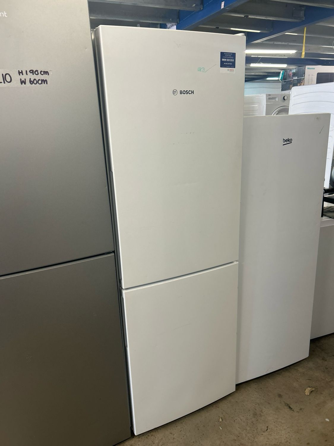 Bosch Fridge Freezer White H172cm W60cm