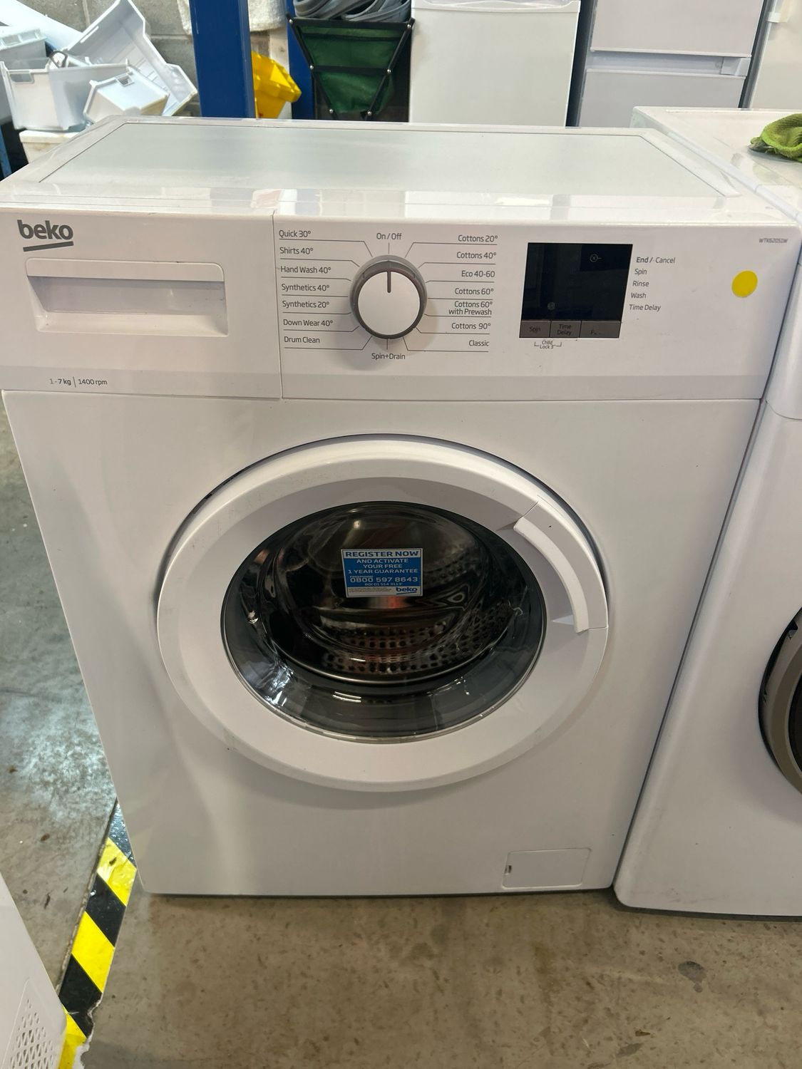 Beko WTK62051W 7KG 1400rpm Washing Machine Slim Depth White
