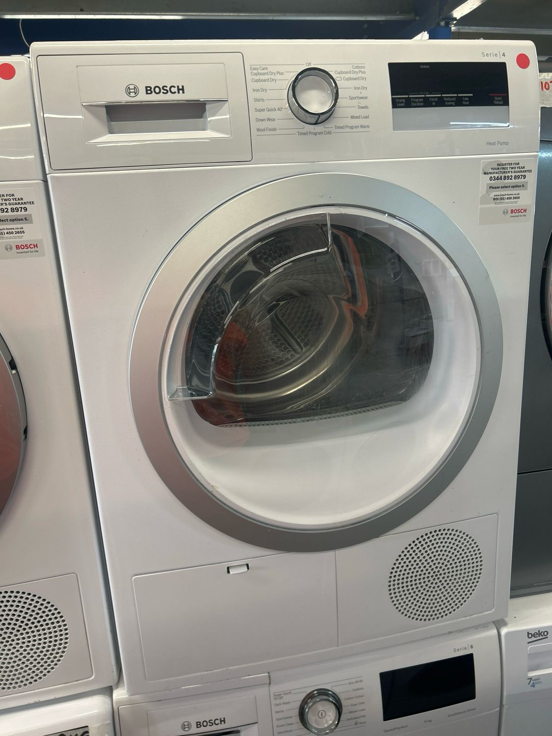 Bosch WTH85222GB White 8kg Heat Pump Tumble Dryer White