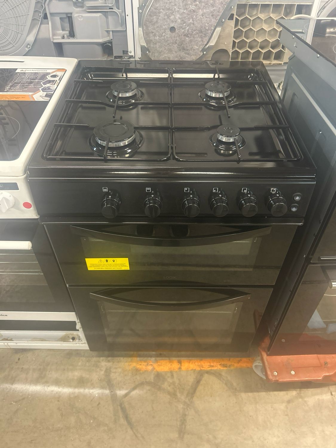 Logik LFTG60B22 Gas Cooker Black