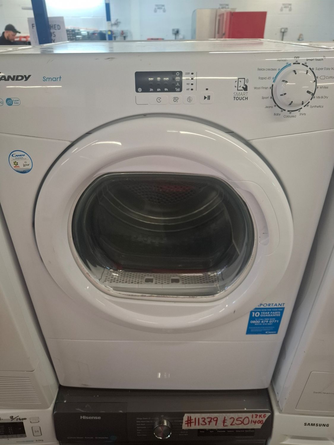 Candy CSEV9LG-80 9kg Vented Dryer White