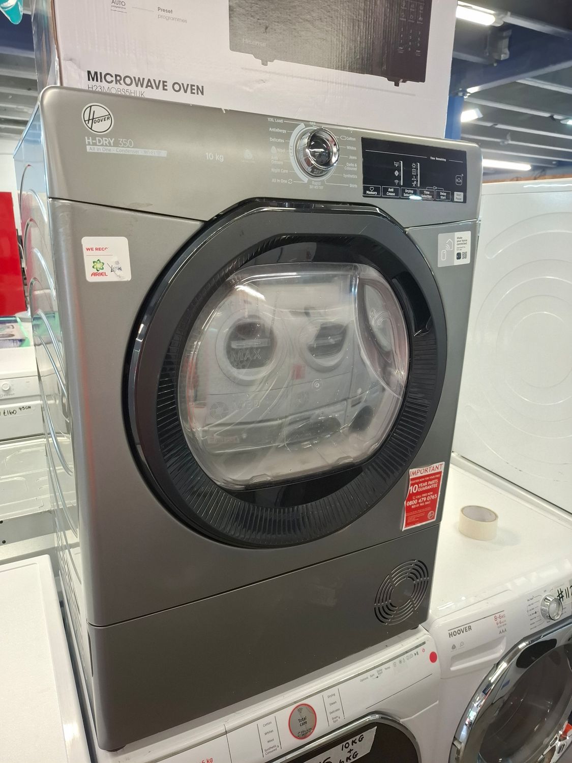 Hoover HREC10TBER 10kg Condenser Dryer Graphite Grey 