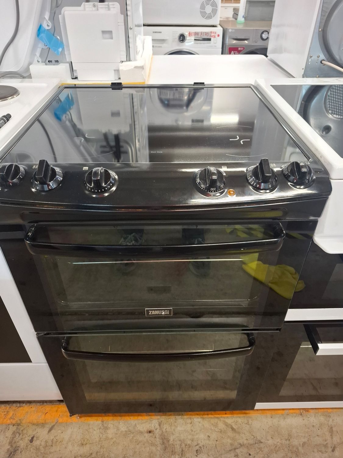 Zanussi ZCV651MN 60cm Electric cooker Double Oven Black