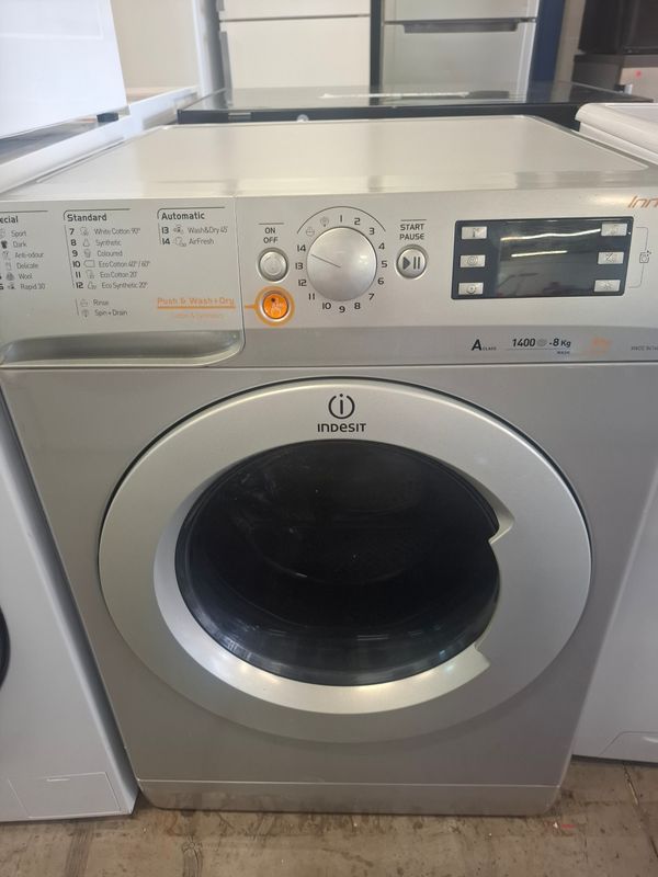 Indesit XWDE861480XSUK 8KG+6KG 1400rpm Washer Dryer Silver