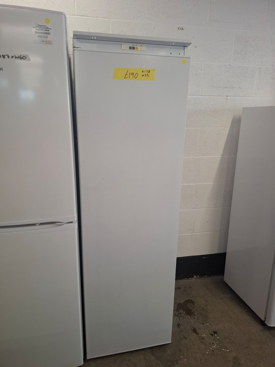 Cata Tall Freezer - H178cm W55cm White